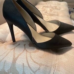 MIA Black Textured Women's Heels